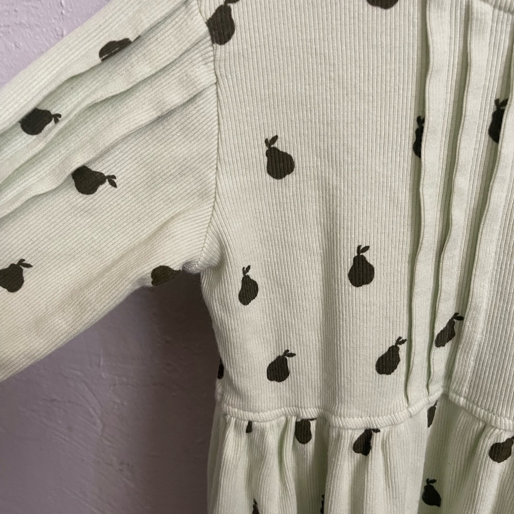 Kate Quinn Kids Green Dress with Pear Print - Picture 3 of 5